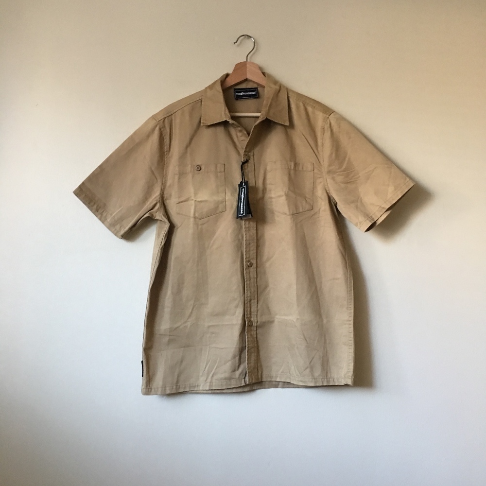 NWT The Hundreds khaki short sleeve button down